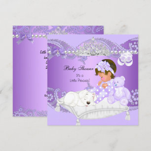 Little Princess Baby Shower Girl Lavender Purple 2 Invitation