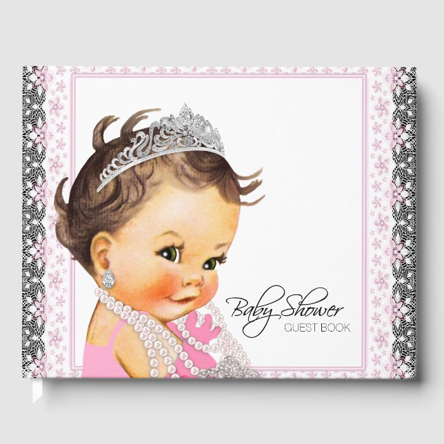 Little Princess Baby Shower Guest Book (Front)