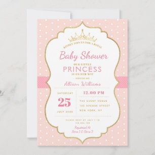 little princess baby shower invitation
