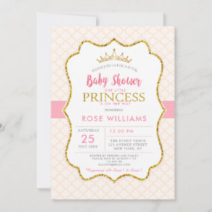 little princess baby shower invitation
