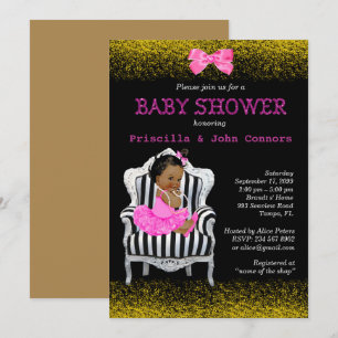 Little Princess Baby Shower Invitation,,pink Invitation