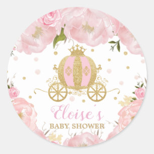 Little Princess Baby Shower Thank You Favour Classic Round Sticker