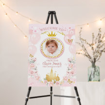 Little Princess Birthday Party Welcome Sign Castle