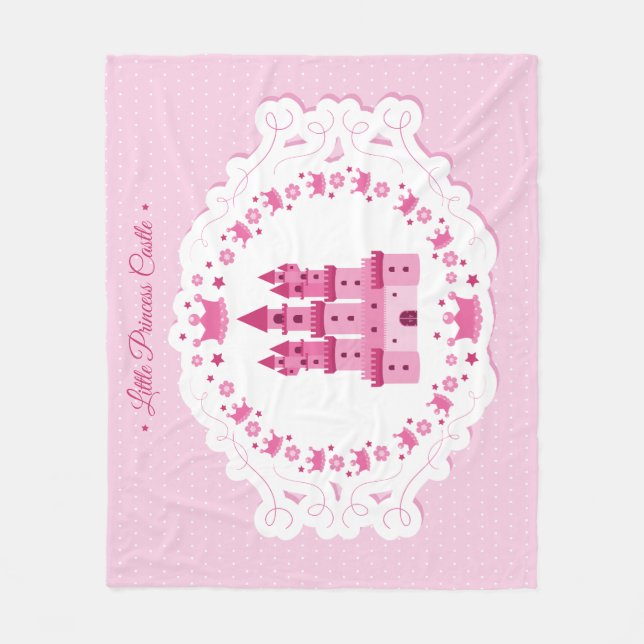 Little Princess Castle Fleece Blanket (Front)