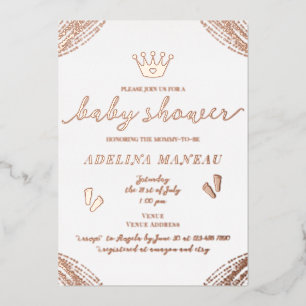 Little Princess Crown Floral Girl Boy Baby Shower