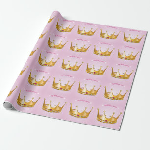 Little Princess Crown Wrapping Paper