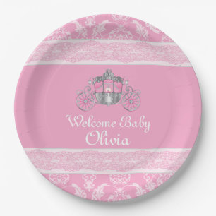 Little Princess, Cute, Baby Shower, Paper Plates