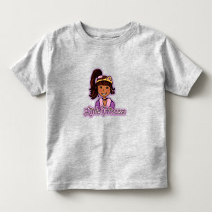 Little Princess dark hair girl pink top