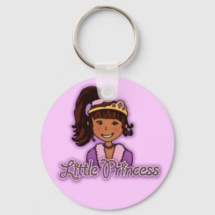 "Little Princess" dark hair & skin lilac keychain