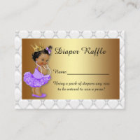 Little Princess Diaper Raffle Tickets, balerina 3