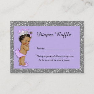 Little Princess Diaper Raffle Tickets, Etnic 3 Enclosure Card
