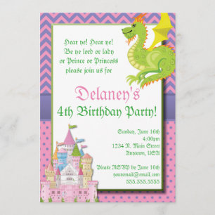 Little Princess Fairy Tale Party Invitation