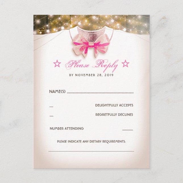Little Princess | Girl Baby Shower RSVP Postcard (Front)