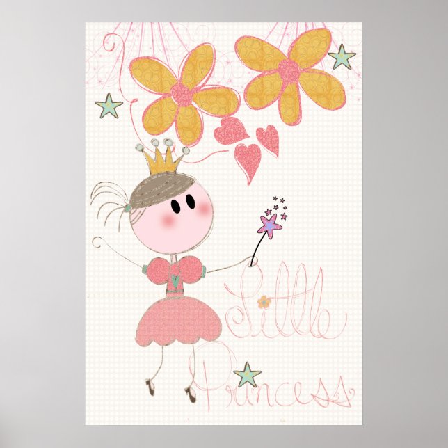 Little Princess Girls Nursery Poster (Front)