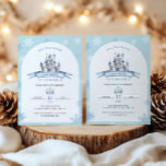 Little Princess Ice Castle Crown Winter Birthday Invitation<br><div class="desc">Princess themed winter birthday party invitation.</div>
