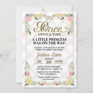 Little Princess Is On The Way Girl Baby Shower Invitation