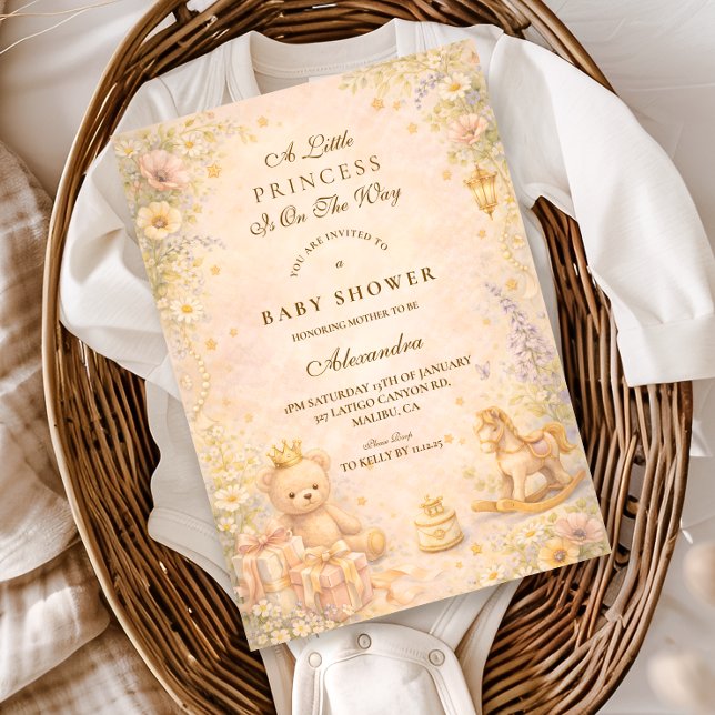 Little Princess Moon Baby Shower Invitation (Creator Uploaded)