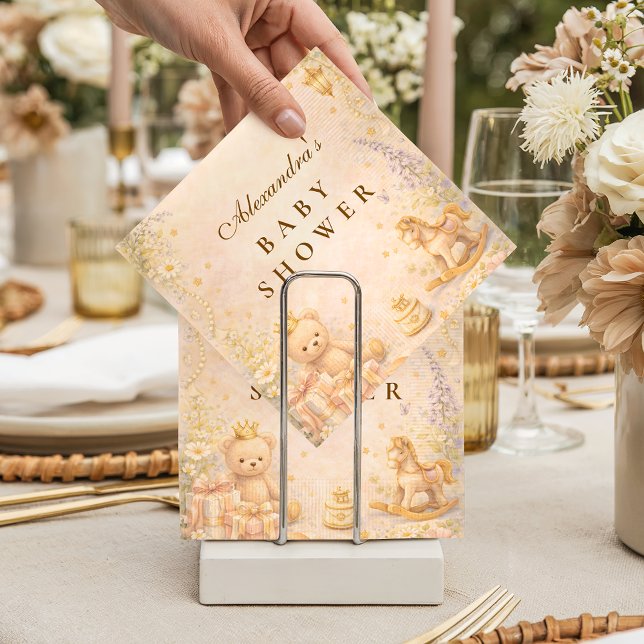 Little Princess Moon Baby Shower Napkin (Creator Uploaded)