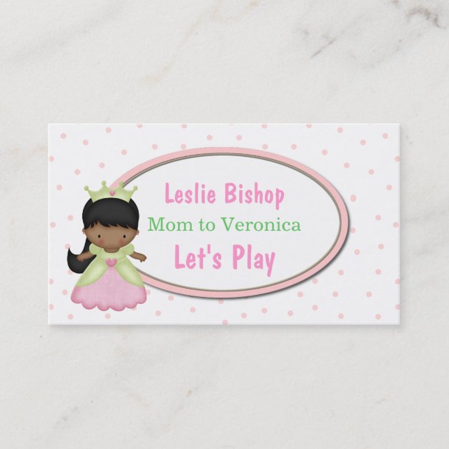Little Princess Mummy Play Date Card (Front)