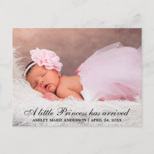 Little Princess New Baby Photo Announcement