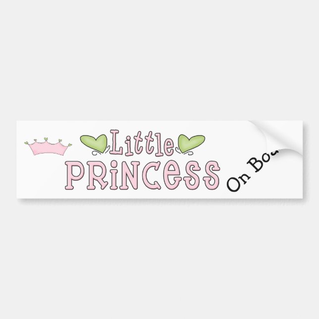 Little Princess on Board Bumper Sticker (Front)