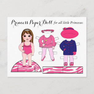 "Little Princess" Paper Doll Party Postcards
