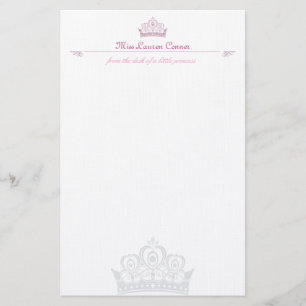 Little Princess Personalised Note-paper Stationery