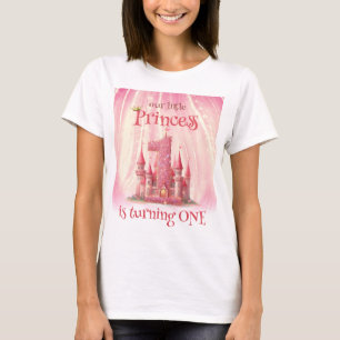 Little Princess Pink Castle 1st Birthday T-Shirt