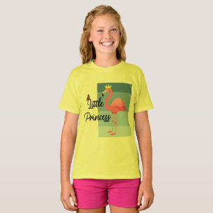 Little Princess Pink Flamingo Design - Girls' Basi T-Shirt