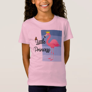 Little Princess Pink Flamingo Design - Girls' Fine T-Shirt