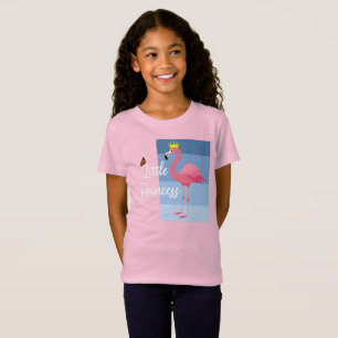 Little Princess Pink Flamingo Design - Girls' Fine T-Shirt