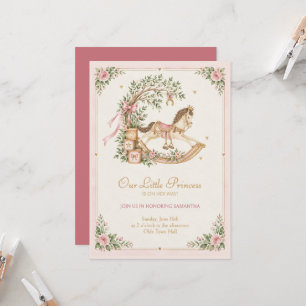 Little Princess Rocking Horse Baby Shower Invite