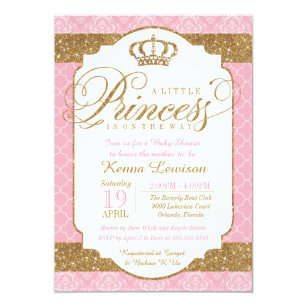 little royal princess baby shower invitations zazzle uk