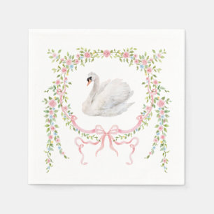 Little Princess Swan Party Girly Napkin