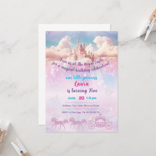 Little princess Theme invitaion. Kids party. Invitation
