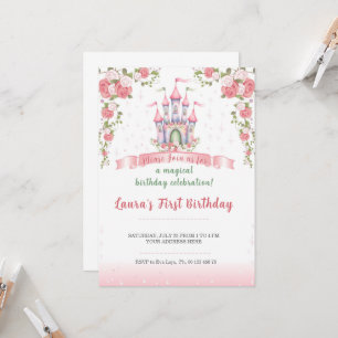 Little princess Theme invitaion. Kids party. Invitation