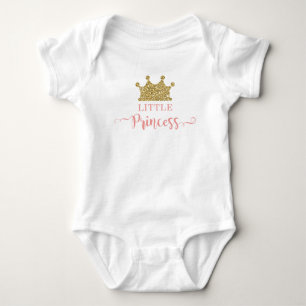 Little Princess Tutu Bodysuit, Pink and Gold Baby Bodysuit