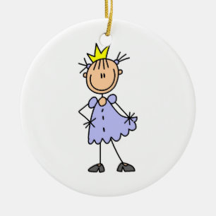 Little Princess With Crown Ceramic Tree Decoration
