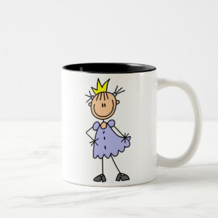 Little Princess With Crown Two-Tone Coffee Mug