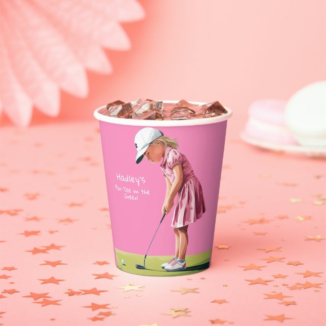 Little Pro in Pink: Birthday on the Green Paper Cups (Insitu)