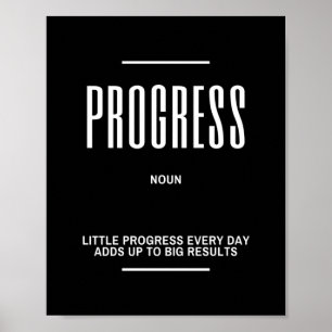 Little Progress Motivational Quote Poster