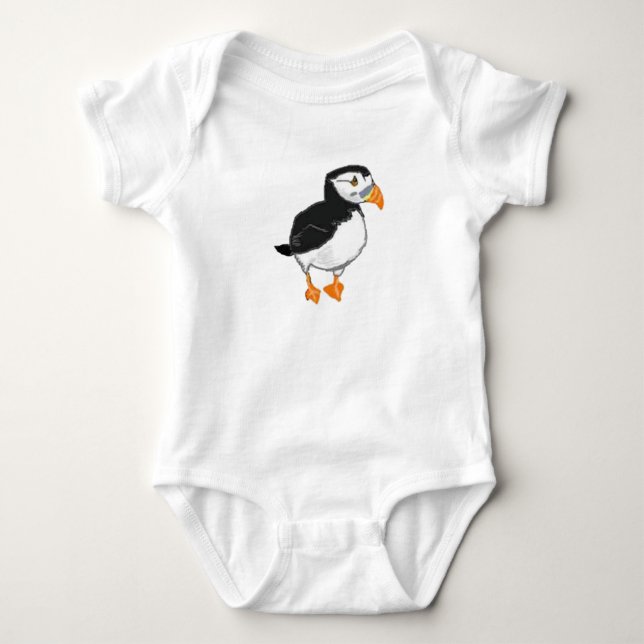 Little Puffin Baby Bodysuit (Front)