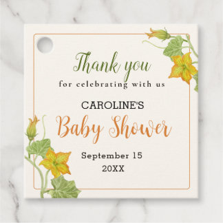  little pumkin vine pattern favour tags