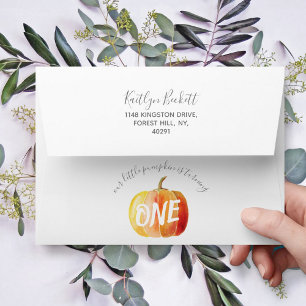 Little Pumpkin 1st Birthday Envelope