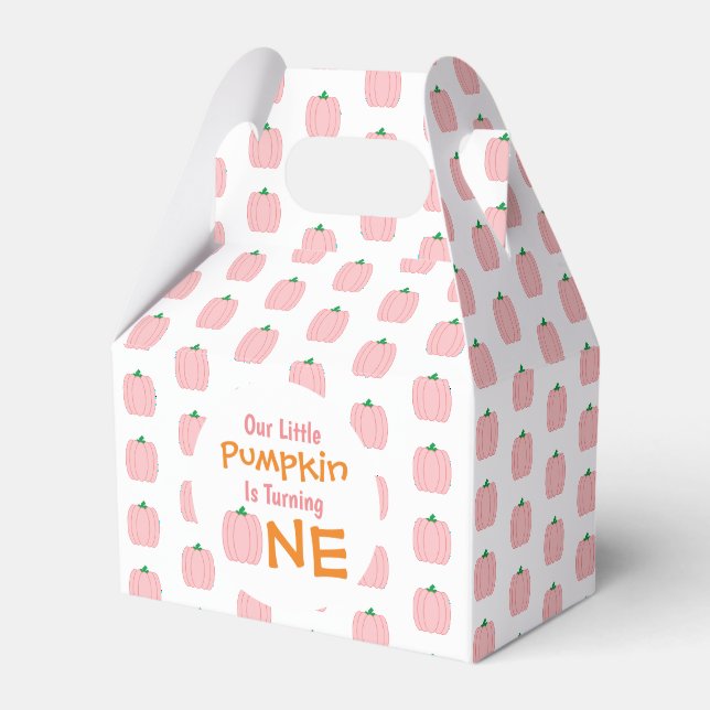 Little Pumpkin 1st Birthday Favour Box (Front Side)
