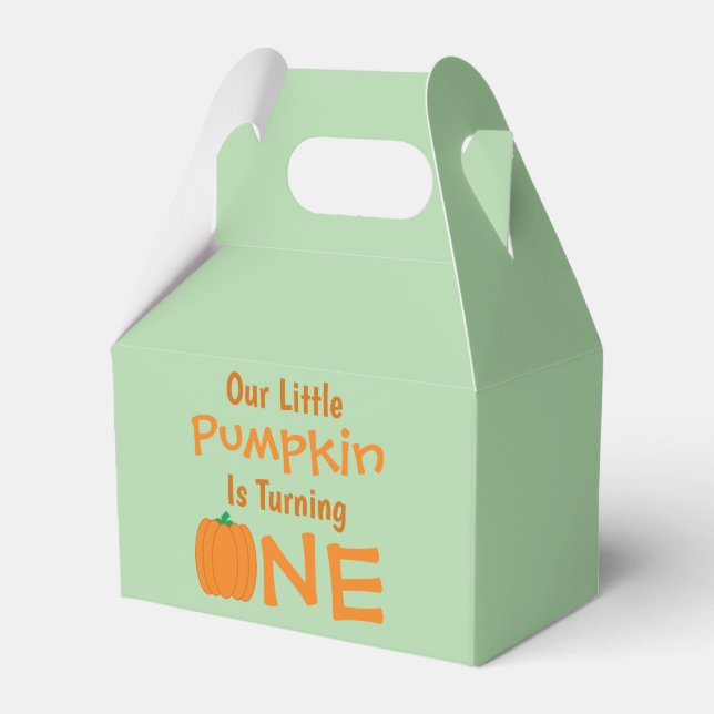 Little Pumpkin 1st Birthday Favour Box (Front Side)