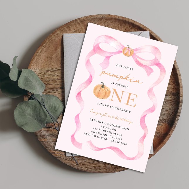 Little Pumpkin 1st Birthday Invitation  (Creator Uploaded)