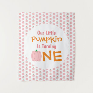Little Pumpkin 1st Birthday Tapestry
