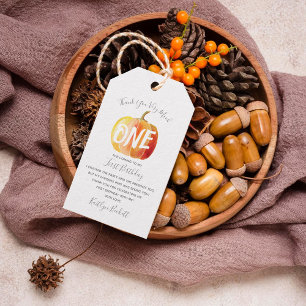 Little Pumpkin 1st Birthday Thank You Gift Tags