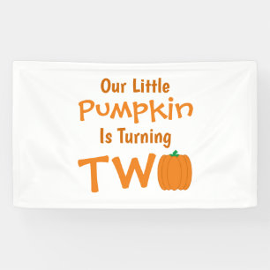 Little Pumpkin 2nd Birthday Banner